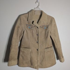 Cripple Creek Women's Sherpa Coat Penny Lane Turquoise Western Ranch Barn Medium